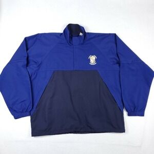 Page & Tuttle Golf Blue Quarter Zip Pullover Windbreaker Jacket Size Large